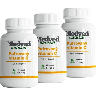 Medveď Natural Vitamín C pufrovaný 3 x 60 kapsúl