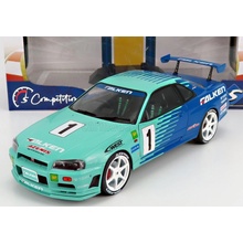 Solido Nissan Skyline r34 Gt-r Falken Drift Livery 1999 Blue 1:18