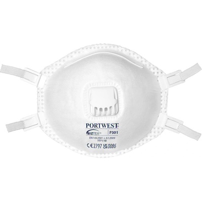 Portwest Респиратор portwest p301 / ffp3 с издишващ клапан, 10 бр (p301whr)