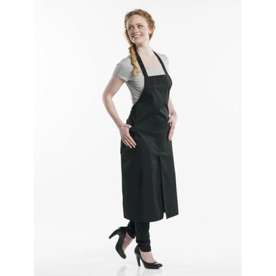 Chaud Devant Kuchářská zástěra s náprsenkou 4-Pockets Black Black
