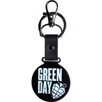 Green Day Stacked Logo & Grenade Circle (Glow-in-the-Dark) Ключодържател (GDKEY05)