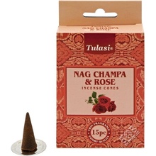 Tulasi Nag Champa Rose indické vonné františky 15 ks