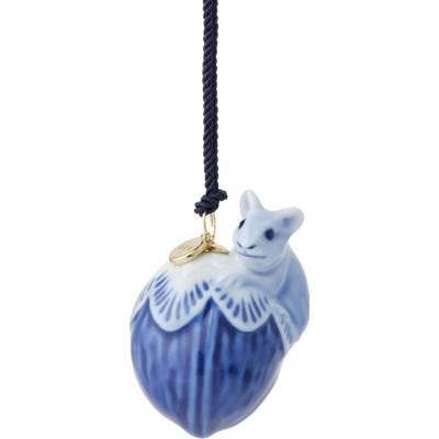 Royal Copenhagen Vánoční ozdoba Blue Collectibles Mouse 4,5 cm