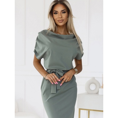 Numoco Рокля Numoco ROXI с асиметрична пола и колан numoco | Zelen | ЖЕНИ | S