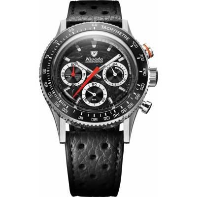 Nivada Grenchen Chronoking Meca Racing Black - Inter. Bezel