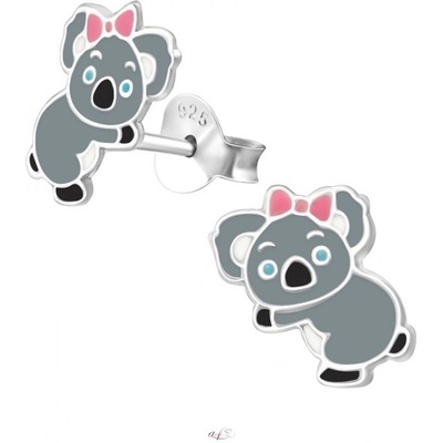 Prošperk stříbrné náušnice pecky Panda S1884