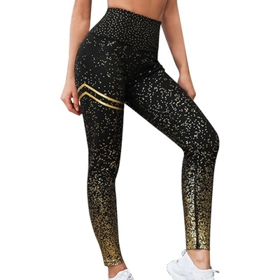 Dámske športové legíny Fitness Black-gold