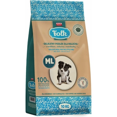 Folk Junior Medium and large breeds Gentle meal for puppy with rabbit veal and carrot 10 kg