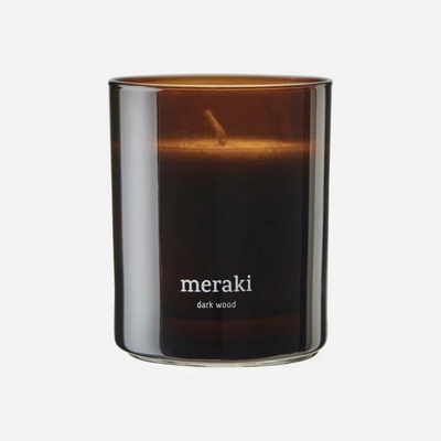 Vonná svíčka Meraki DARK WOOD - hnědá