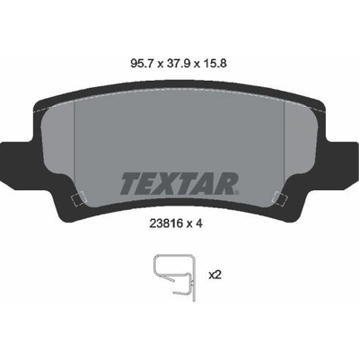 Sada brzdových platničiek kotúčovej brzdy TEXTAR 2381601
