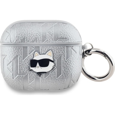 Karl Lagerfeld PU Embossed Choupette Head Puzdro na AirPods 3 KLA3PGCHPS