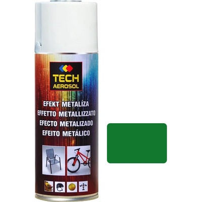 TECH Metalíza farba v spreji 400 ml zelená