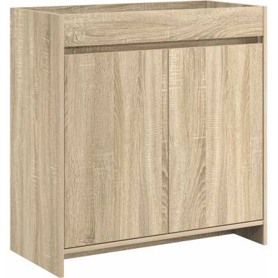 vidaXL Кабинет под мивка за баня Дъб сонома 78, 5 x 37, 5 x 81 см (890786)