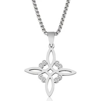 HARAHU Колие es-33456 - Сребърен kp33456 (es-33456)