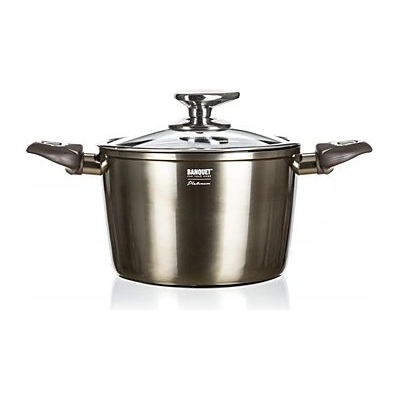Banquet Hrniec s nepriľnavým povrchom Metallic Platinum 20x13,5 cm 3,6 l
