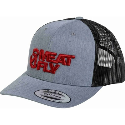 Meatfly шапка с козирка Setty Trucker Wine / Heather | Сива Meatfly | Siv | МЪЖЕ | ЕДИН РАЗМЕР