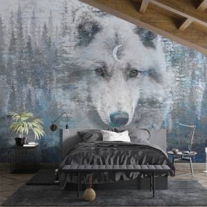 Art Gift Decor Фототапет - Снежен вълк