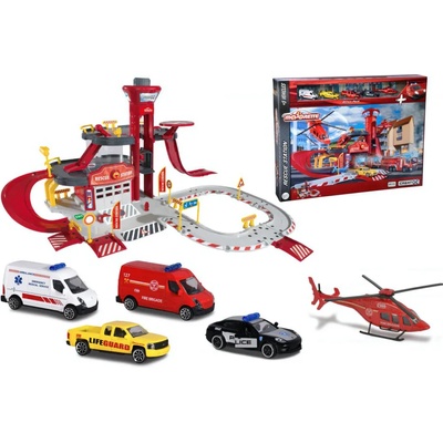 Dickie Toys Спасителна станция с 5 превозни средства
