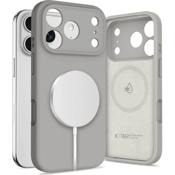 Tech-Protect Magsafe Калъф за iPhone 17 Pro Max, Tech-Protect Silicone Case, Сив (5906302330287)