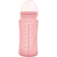 Everyday Baby skleněná s brčkem 240 ml Rose Pink