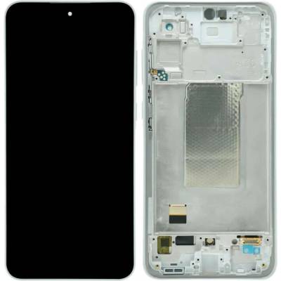 Displej Samsung Galaxy A36 5G (A366 / 2025) s rámem – Aftermarket Plus – bílý SAM2381