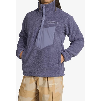 adidas Terrex Xploric High Pile Fleece Pullover Sweatshirt preloved violet