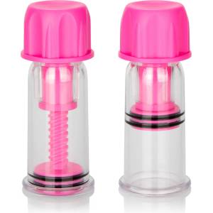 CalExotics Nipple Play Vacuum Twist Suckers Pink