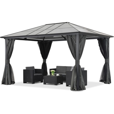 Garden Point Santiago 3x6 m so závesmi antracit