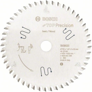 Bosch Pílový list do okružnej píly Top Precision Best for Wood 165 x 20 x 1,8 mm, 48 1ks 2608642384