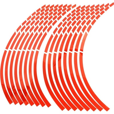 SEFIS Reflexní dělené proužky na kola motocyklu červená | Zboží Auto