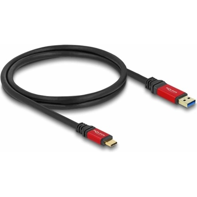Delock 80617 USB-A zástrčka, USB-C ® zástrčka 1m černý