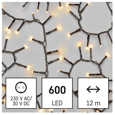 LED vianočná reťaz ježko 12 m vonkajšia aj vnútorná teplá biela časovač 8592920095546