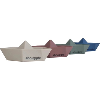 Shnuggle Stack and Sail stohovateľné silikónové loďky do vane 4 ks
