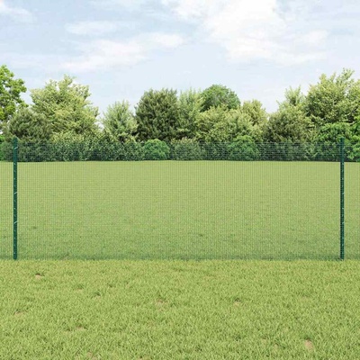 vidaXL Svařovaná drátěná plotovina s tyčkami 100 x 0,8 m Zelená