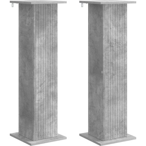 vidaXL Стойка за растения 2 бр. Бетонно сиво 30, 5 x 30 x 100, 5 см (899751)