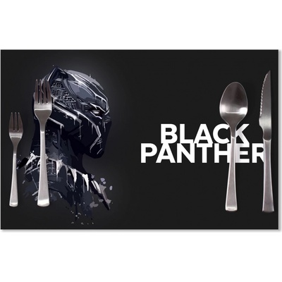 Sablio Prestieranie BLACK PANTHER z profilu Čierny 40x30cm