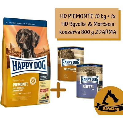 Happy Dog Supreme Sensible Piemonte Kačica & Morské ryby 10 kg