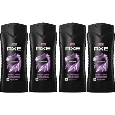 Axe Men 3v1 sprchový gel pánská sada 4 x 400 ml