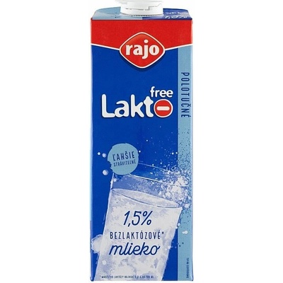 Rajo Lakto Free Mlieko polotučné 1,5% 1l