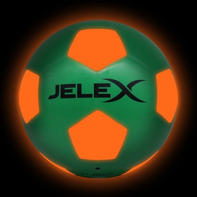 JELEX Футболна топка JELEX Neon LED light Football green/orange