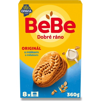 Opavia BeBe Dobré ráno s mlékem 8 x 50 g