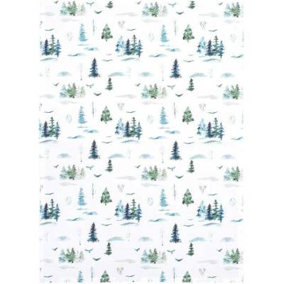 SCANquilt FLORA stromky 50 x 70 cm bílozelená