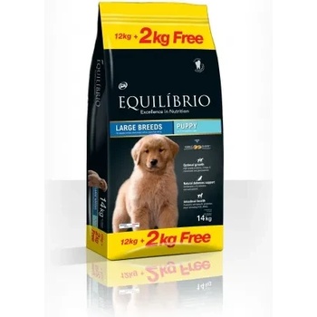 Equilibrio Puppy/Junior Large Breeds - Пълноценна храна за подрастващи кученца от едри породи 12 + 2 кг