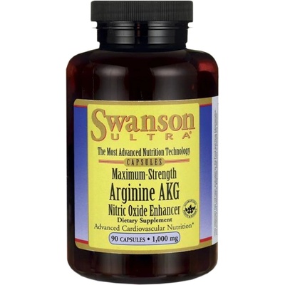 Swanson Maximum Strength Arginine AKG / AAKG / Nitric Oxide Enhancer 1000 mg [90 капсули]