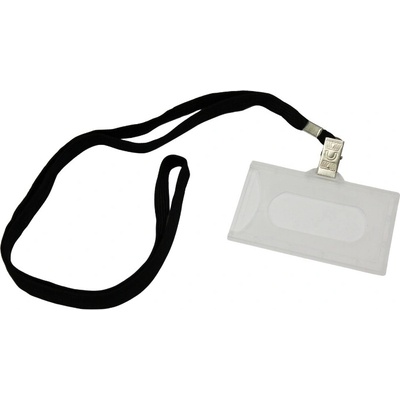 Šňůrka na krk Visačka plastová 55 x 90 mm IDS P - černá