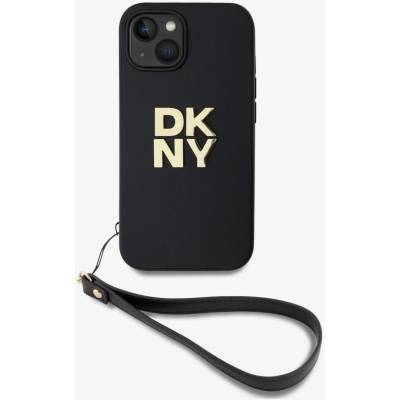 DKNY PU Leather Stack Logo Wrist Strap Back Cover за iPhone 14 Black DKNY DKNY | Cheren | ЖЕНИ | UNI