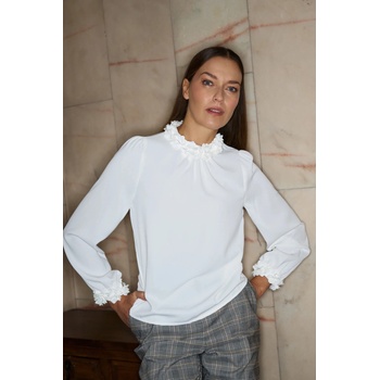 Moodo Бяла риза с декоративно деколте Moodo Moodo | Byal | ЖЕНИ | XS