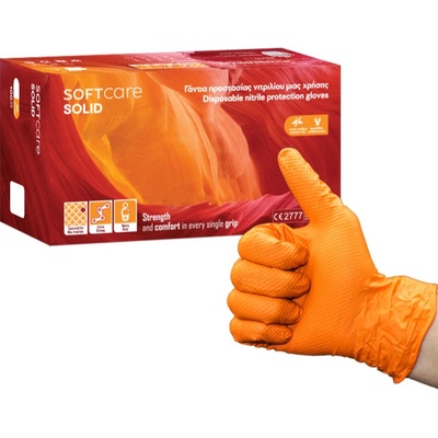 SoftCare Оранжеви нитрилни ръкавици Soft Care SOLID (110.296)