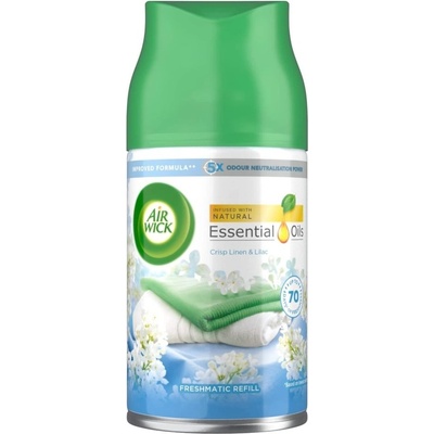Air Wick Freshmatic Essential Oils náplň do osviežovača vzduchu Cool Linen And White Lillac 250 ml