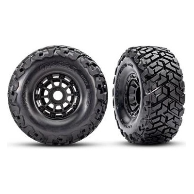Traxxas колело 2.2/3.2", джанта черна, гума Maxx Slash belted (2)